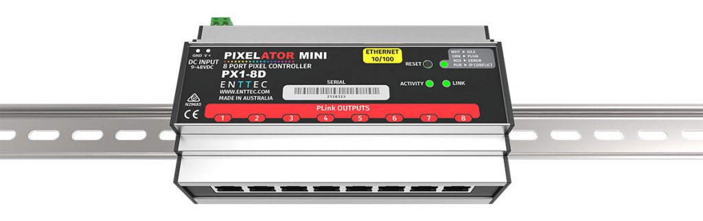 DIN-Rail Ethernet Pixel converter