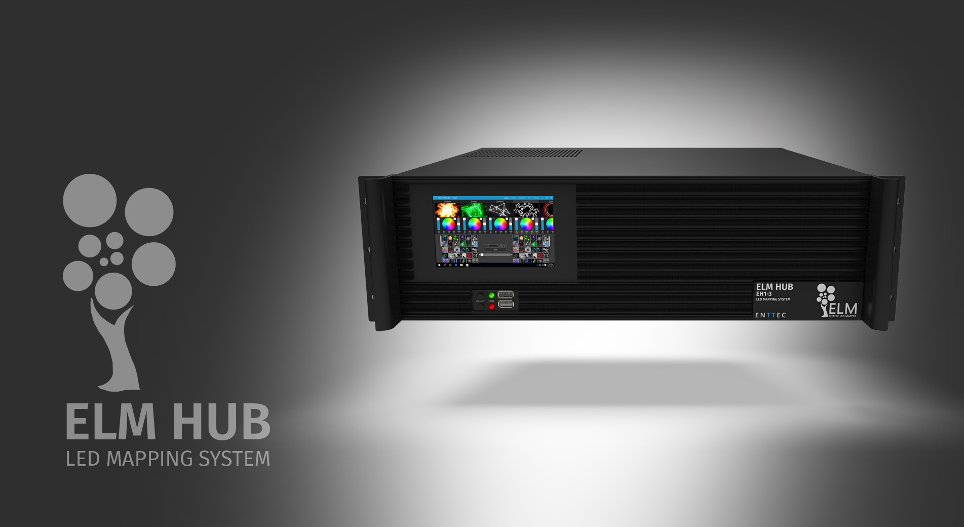 ENTTEC ELM HUB dedicated 3RU rackmount control hardware for permanent pixel installations